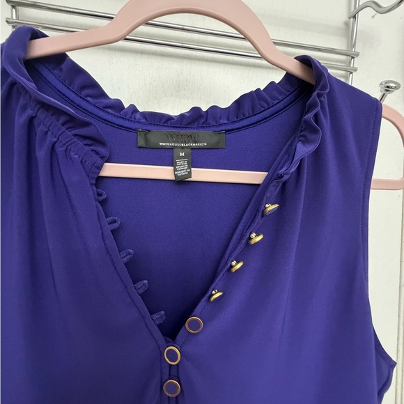 White House Black Market Tops - White House Black Market Purple Sleeveless Blouse